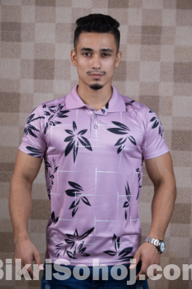 Premium Quality Exclusive Printed Half Polo shirt For Men